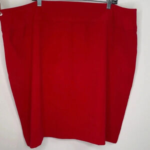 Avenue Faux Suede Skirt in Red in Size 26